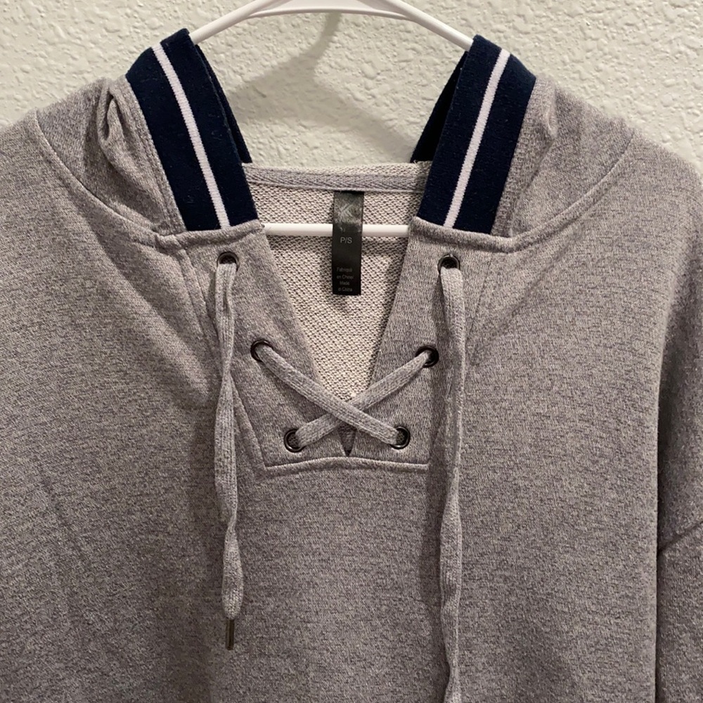 Grey “Sailor” Hoodie Pocket Pullover